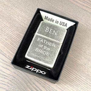 Genuine Zippo Lighter Personalized, Antique Silver Plate Zippo Engraved, Original Zippo Guaranteed