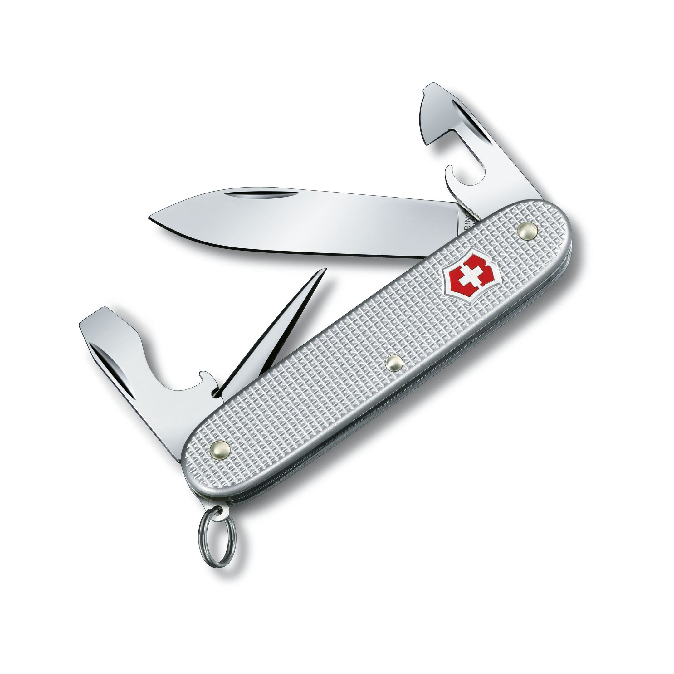 Custom Engraved Victorinox Swiss Army Pioneer Knife: Silver Alox