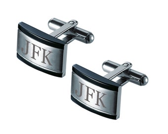 Engraved initials Cufflinks, Engraved Cufflinks, Groomsmen Cufflinks, Engraved Groom Cufflinks, Engraved cuff links VCUFF722