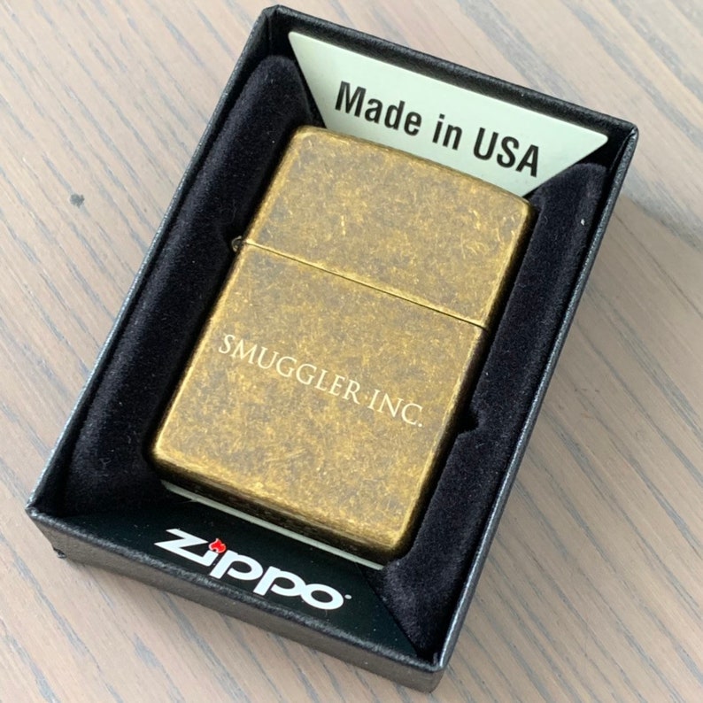 Zippo Lighter Engraved Antique Brass Classic Zippo Lighter Etsy