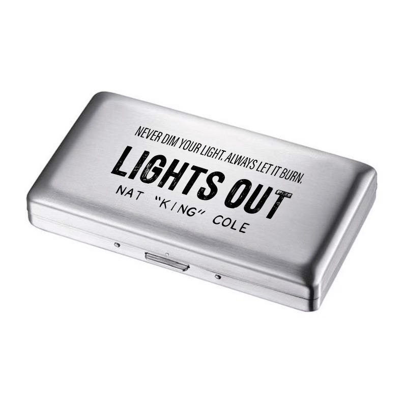 Custom Engraved Double Sided 120 Sized Cigarettes Case: Brushed Finish, Stainless Steel, Cigarettes Holder, Anniversary Gift image 1