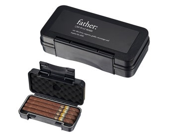 Travel Cigars Humidor Engraved, Built-in Built-in Humidifier Cigars Humidor Personalized, Groomsmen Gift, Birthday, Anniversary Gift