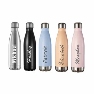 Engraved water bottle, 16oz Stainless Steel Vacuum Insulated Water bottle Engraved, Sports Water Bottle, Insulated Water Bottle