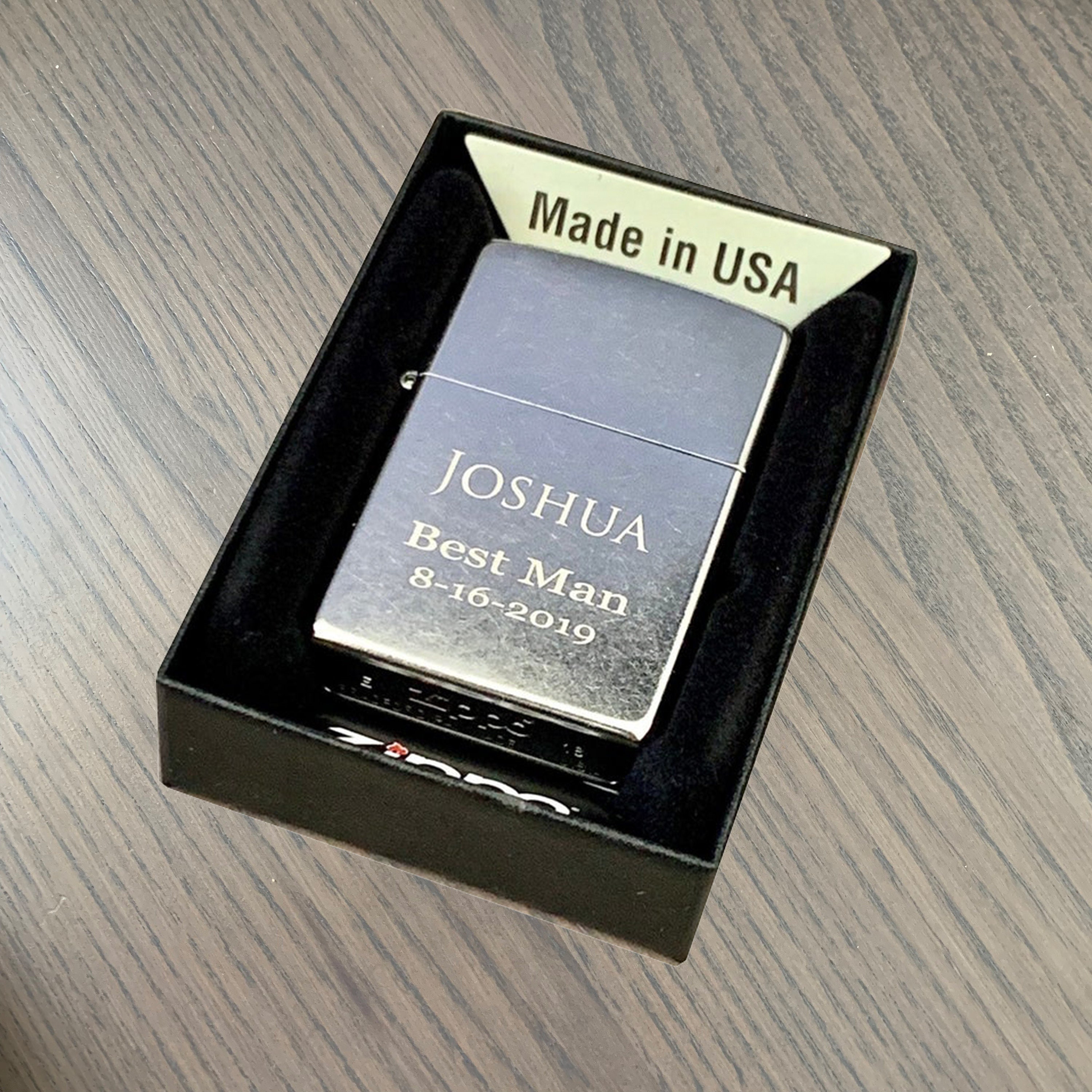 Zippo Lighter Engraved, Classic Street Chrome Zippo Lighter Engraved,…