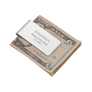 Money Clip Engraved, Double sided money clip Personalized, Money clips for men, Groomsmen Money clip, Money clip Engraved, Fathers day Gift