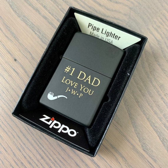 Encendedor Zippo genuino personalizado, Encendedor de pipa Zippo mate negro  grabado, regalo del día del padre, regalo de cumpleaños, regalo de  aniversario -  México