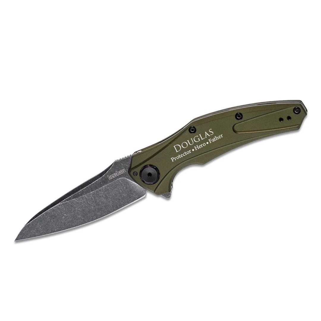 Kershaw Pocket Knife Engraved. Bareknuckle Flipper Knife Etsy