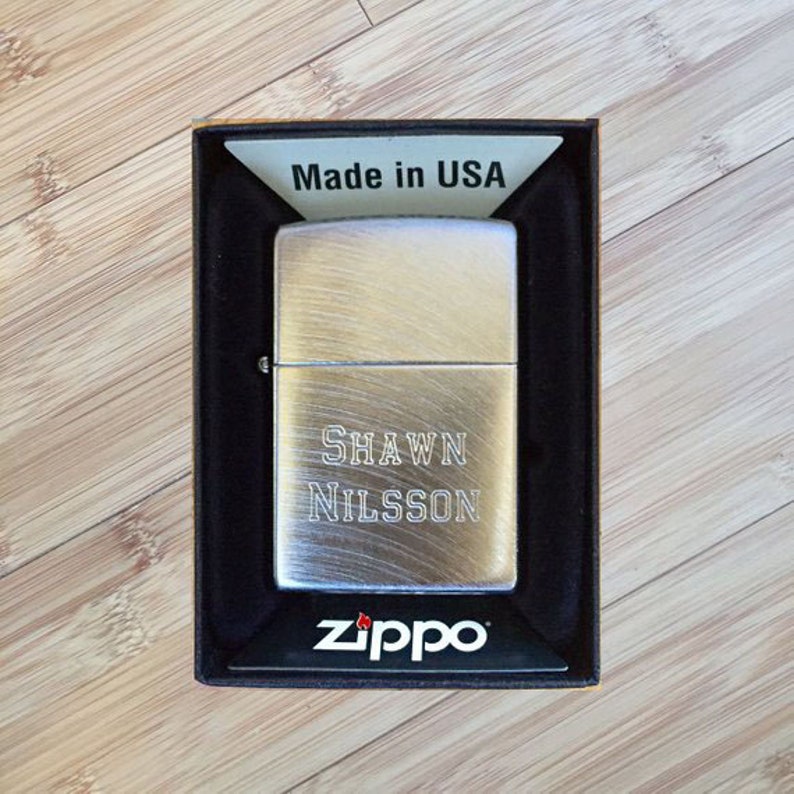 Genuine Zippo Lighter Personalized, Classic Chrome Arch Zippo Engraved, Original Zippo Guaranteed immagine 1