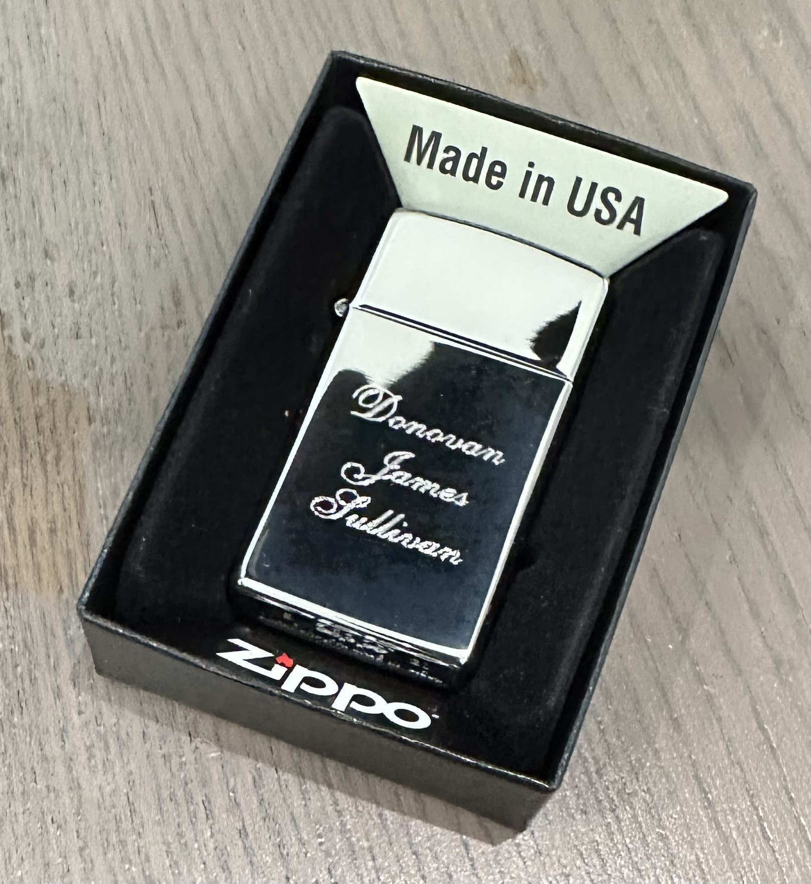 Zippo Encendedor personalizado: diseño adornado grabado – cromo pulido alto  78498