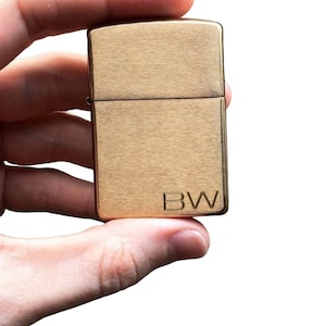 Genuine Zippo Lighter Personalized, Armor Brushed Brass Zippo Engraved, Original Zippo Guaranteed