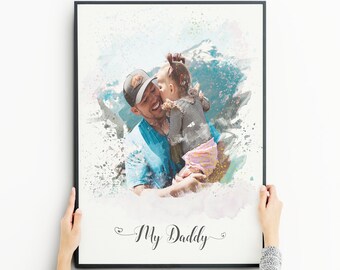 Custom Baby Announcement illustrationShower giftPersonalized husband and wifecouple art printpregnant illustrationmom to be gift