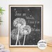 Dandelion art print Inspirational quote Chalkboard printable | Etsy