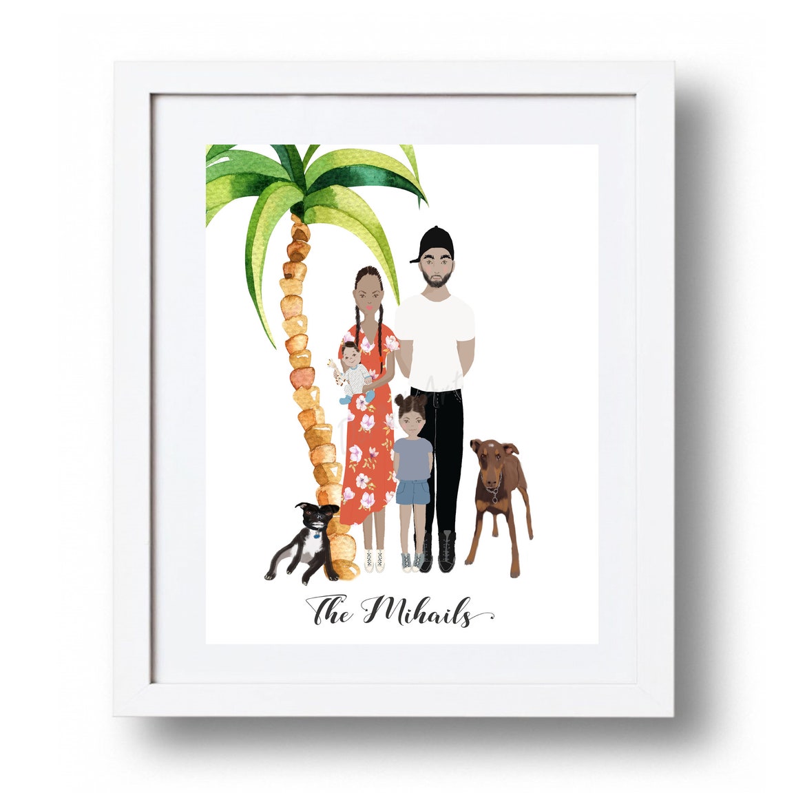 Wedding Gift Voucher Custom Family Portrait Illustration Etsy UK
