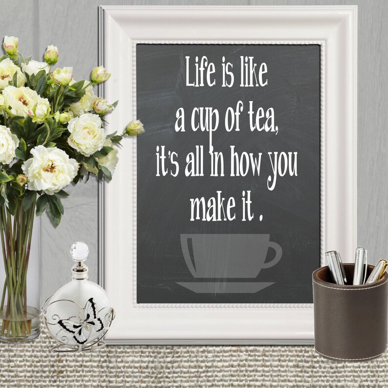 kitchen wall print kitchen decor typography printable life is etsy