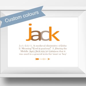 Name und Bedeutung Druck personalisiert Taufe Geschenk Jungen Individuell Neues Baby Junge Geschenk Kinderzimmer Kunst Taufgeschenke für Jungen Printable Digital Namen Kunst