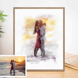 2nd Anniversary gift, Fiance gifts for him, Relationship gifts, Boyfriend gift ideas, Dating anniversary, One year dating gift, Photo gift image 1