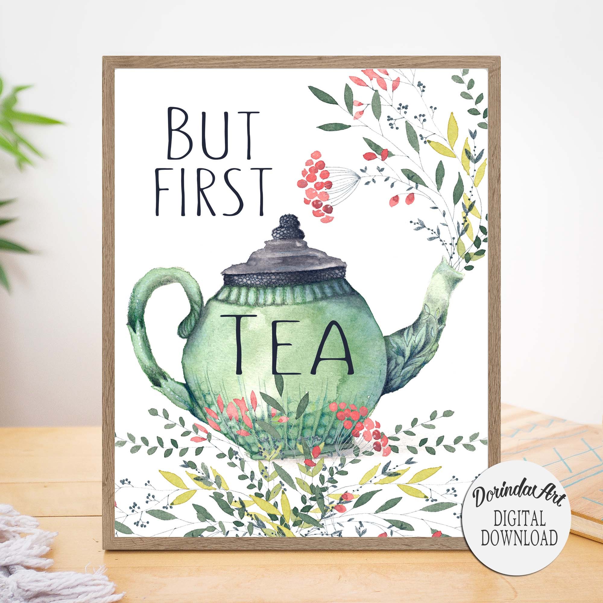Retro Metal Tin Sign 5.5 X 8 Inches Tea The Essential Guide Poster Tea  Brewing Guide Poster Tea Lover Herbal Teas Kitchen Wall Art Kitchen Poster  Tea