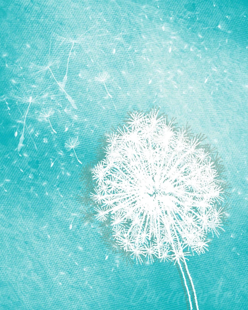 Dandelion Art Print Set of 2 Gift Idea Printable Wall Art Etsy