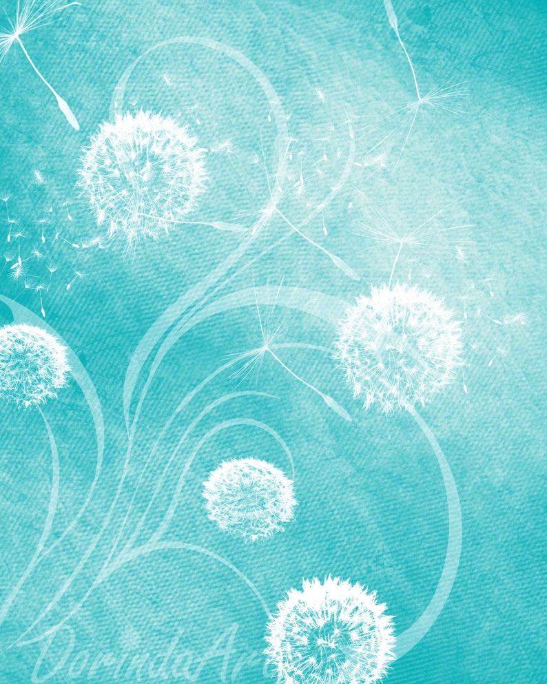 Dandelion Art Print Set of 2 Gift Idea Printable Wall Art Etsy