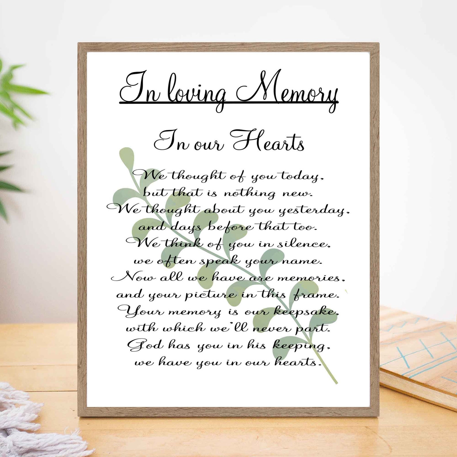 Memorial printable In loving memory print Memorial table | Etsy