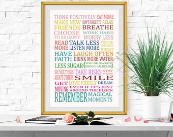 Inspirational quotes printable Subway sign Typography poster Digital Wall art Dorm decor Motivational poster Printable gift Office print