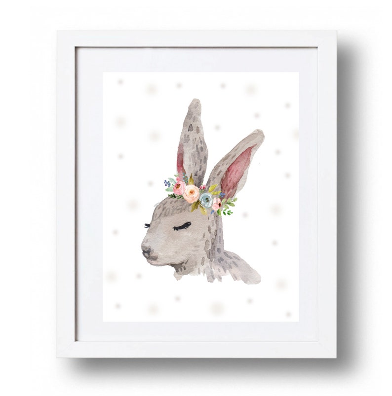 Floral Bunny Print Rabbit Printable Boho bunny Nursery artwork Watercolor Bunny Wall artwork Easter Household Decor Woodland Animal 5x7 8x10 11x14 16x20 picture regarding Rabbit Printable called Floral Bunny Print Rabbit Printable Boho bunny Nursery artwork Watercolor Bunny Wall artwork Easter Residence Decor Woodland Animal 5x7 8x10 11x14 16x20