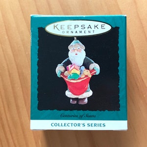 Hallmark Keepsake Miniature Ornament, Centuries of Santa, #2 in Series, 1995, Handcrafted, Christmas Ornament, Santa Claus, Santa Ornament