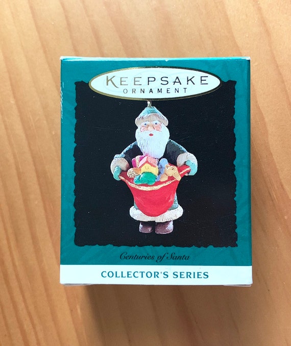 Hallmark Keepsake Miniature Ornament, Centuries of Santa, #2 in Series, 1995, Handcrafted, Christmas Ornament, Santa Claus, Santa Ornament