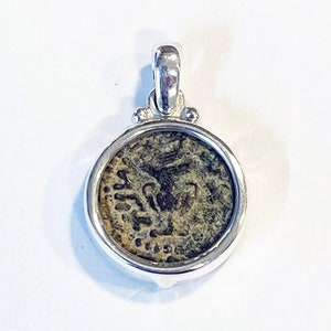 Ancient Coin Pendant - Sterling Silver Setting