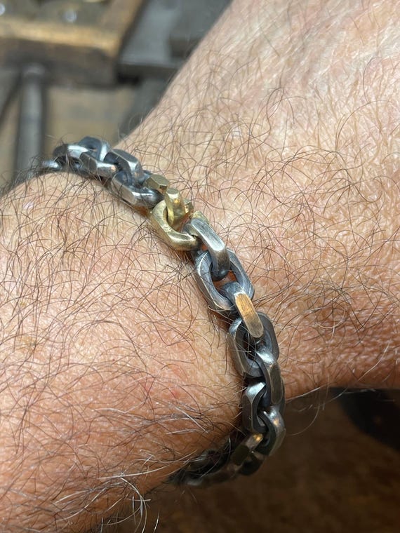 レア Prison シルバーブレスレット スターリングシルバーの囚人 