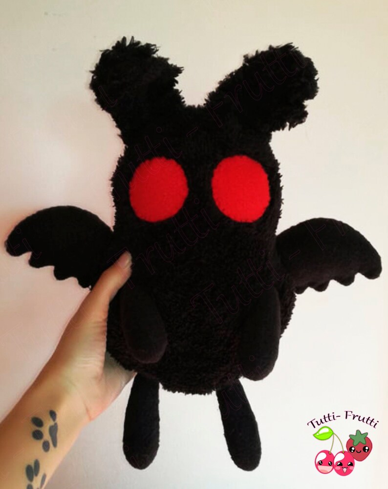 Creepy Cute baby Mothman soft plushie Night Black version | Etsy