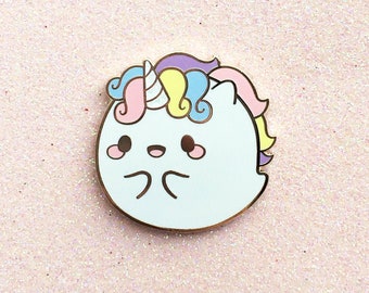 Boonicorn Cute Ghost Unicorn Enamel Pin Kawaii Spoopy Halloween Lapel Pin