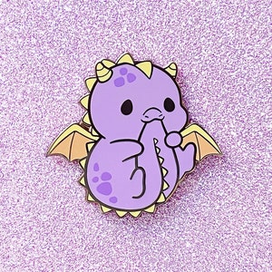 Cute Dragon Enamel Pin • Animal Lapel Pin Badge