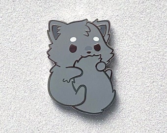 Cute Wolf Enamel Pin • Animal Lapel Pin Badge