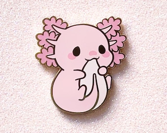 Cute Axolotl Enamel Pin • Animal Lapel Pin Badge