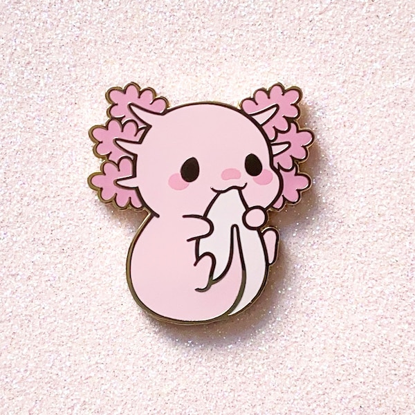 Cute Axolotl Enamel Pin • Animal Lapel Pin Badge