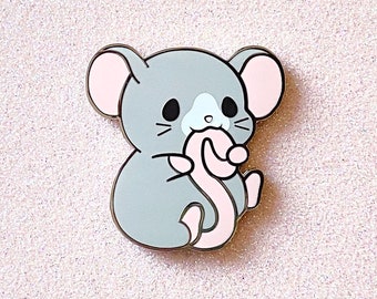 Cute Mouse Enamel Pin • Animal Lapel Pin Badge