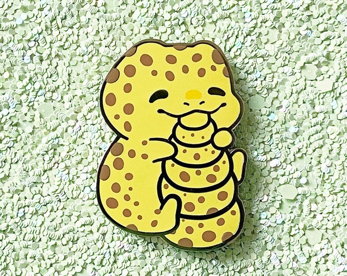 Cute Leopard Gecko Enamel Pin - Cute Animal Lapel Pin