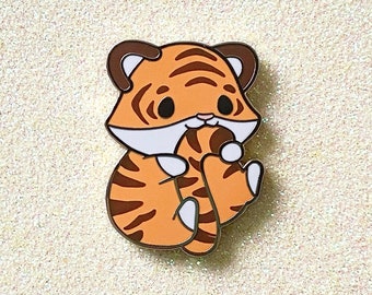 Cute Tiger Enamel Pin • Animal Lapel Pin Badge