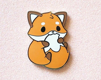 Cute Fox Enamel Pin • Animal Lapel Pin Badge