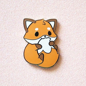 Cute Fox Enamel Pin • Animal Lapel Pin Badge