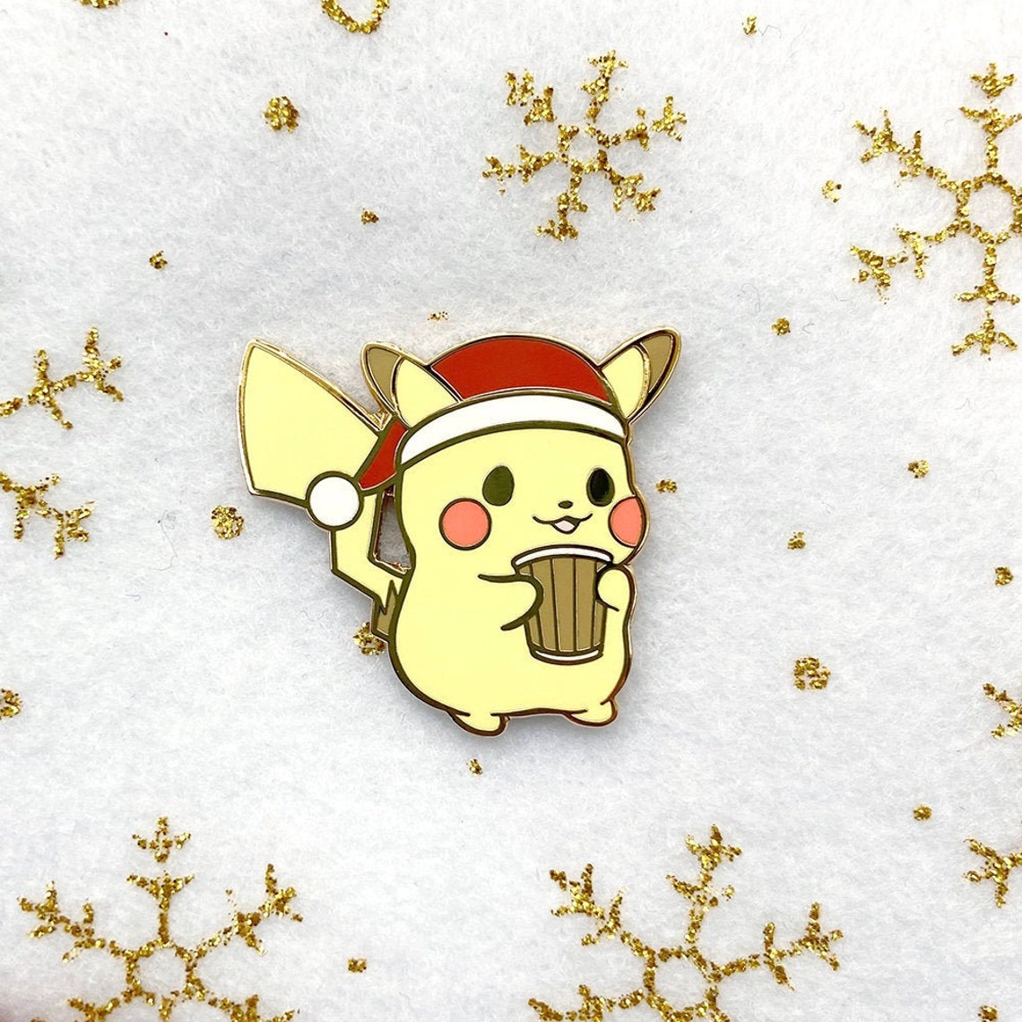 Limited Edition Holiday Cute Coffee Addict Santa Pika Kawaii image 0