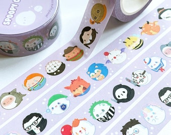 Spoopy Cuties Washi Tape Kawaii Ghost Horror Halloween Cute Decorative Paper Tape 15mm x 10m