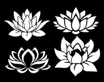 Lotus Flower Decal 4 Pack