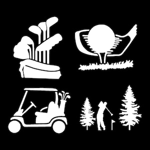 Golf Decals 4 pack