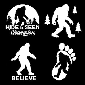 Sasquatch, Bigfoot, Hide and Seek Champion Decals