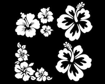Hibiscus Decals 4 pack