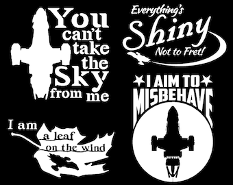 Firefly Quotes Decal 4 Pack