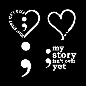 Semicolon Decal 4 Pack