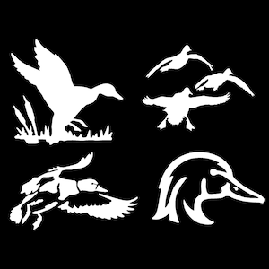 Duck Decal 4 Pack Small 3.5&quot;
